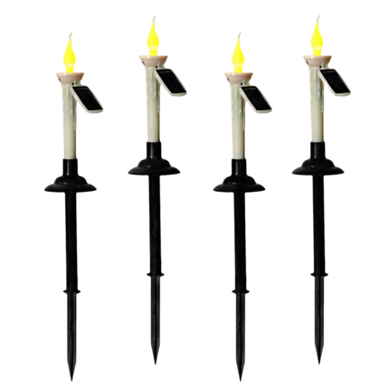 4PCS Solar Candle Light Led Candles Flameless Outdoor Garden Light Garden Home Decor