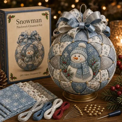 Christmas Classics Patchwork Ornament DIY Kit,Snowman Patchwork Ornament Kit