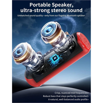 Bluetooth Box 40W Sound IPX7 Waterproof RGB Lights Wireless Outdoor Speaker