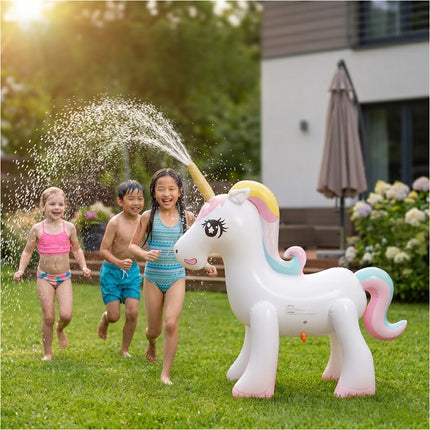 Giant Inflatable Unicorn Toys Garden Pool Water Spray Sprinkler Splash Yard Play