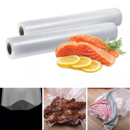 10 Rolls Vacuum Food Sealer Roll Bags 6mx28cm Saver Seal Storage Heat Commercial