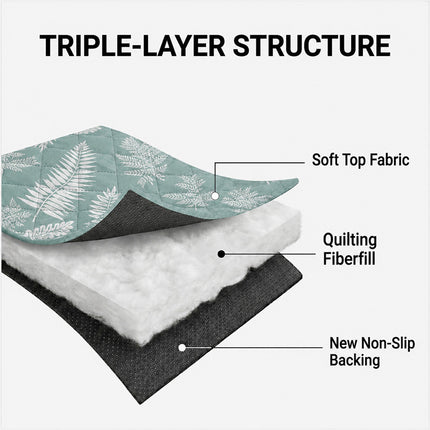 Sofa Cover Quilted Couch Covers Lounge Pet Protector Slipcovers Light Green Leaves 55*196CM