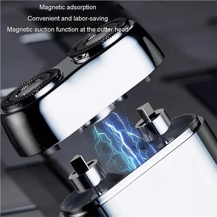 Electric Shaver Waterproof USB Rechargeable Dual Head 3D Floating Blade Razor