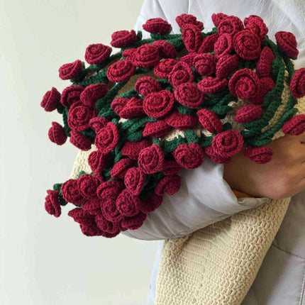 Handmade Crochet Flower Bouquet Blanket Birthday Wedding Valentine’s Day Gift