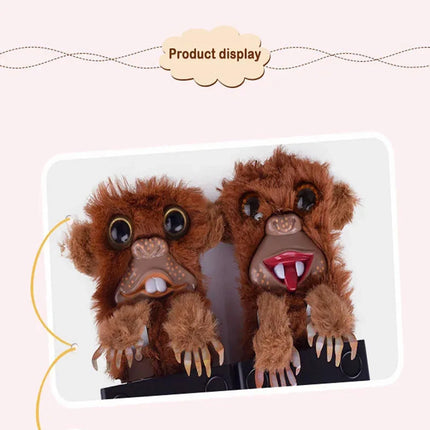 Realistic Surprise Prank Monkey Toy Pet Pranksters Pop Up Prank Funny Gift Tongue + Teeth