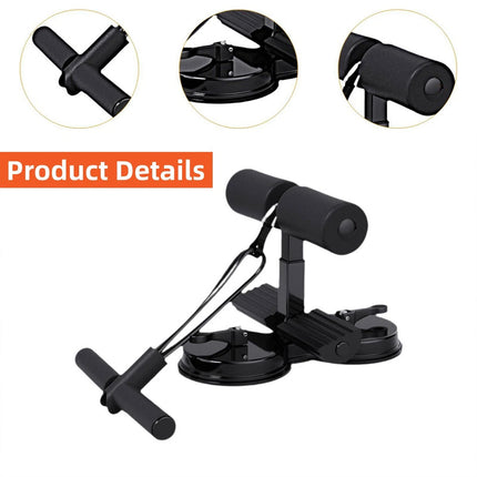 Sit Up Assistant Device Portable Suction Cup Fitness Tool Home Abdominal Trainer Black