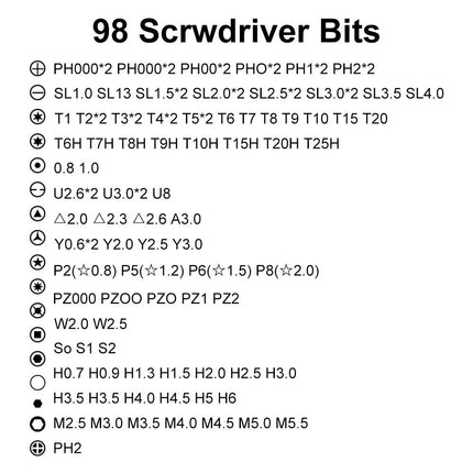 115 in 1 Magnetic Precision Torx Screwdriver Set Computer PC Phone Repair Tools