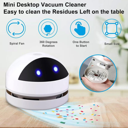 Desktop Vacuum Cleaner Mini Desk Dust Table Sweeper Cleaner for School/Office