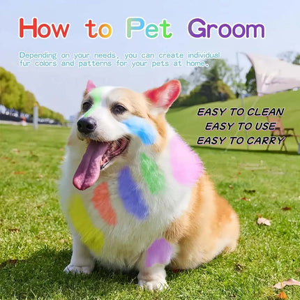 12 Colors Washable Pet Dog Cat Hair Dye Pens Pet Grooming Non-Toxic Dog Hair Dye