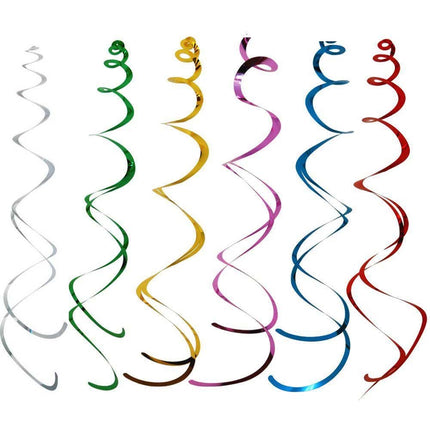 Christmas Party Decorations Set Rainbow Paper Fans Swirls Foil Curtain Backdrop