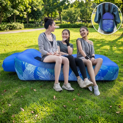Inflatable Sofa Bed Swimming Pool Floating Raft Beach Garden Folding Chair