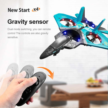 RC Airplane 2.4Ghz Remote Control Plane RC Jet Fighter Stunt Airplane Toy Gift Blue