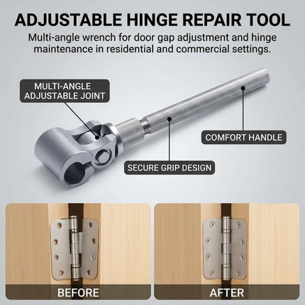 Professional Door Hinge Adjustment Tool - Universal Hinge Adjustment Wrench