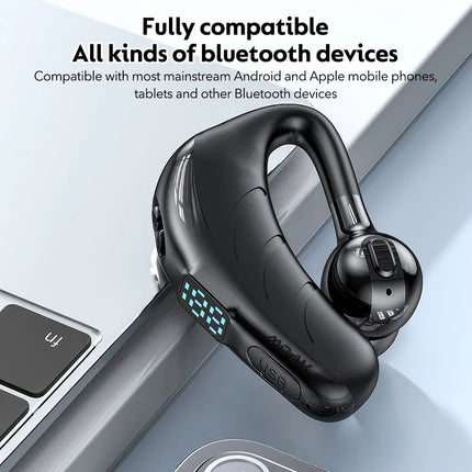 Trucker Handsfree Wireless Earpiece Bluetooth 5.2 Single Earphone Earbud Headset