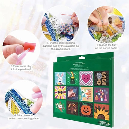 2026 Diamond Art Calendar,Wall Calendar Diamond Painting Kit,DIY diamond art