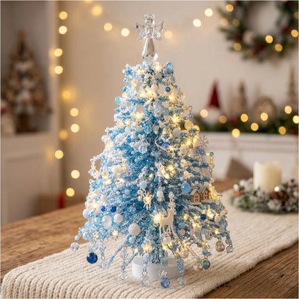 DIY Beaded Winter Magic Christmas Tree Kit, Handmade Colorful Bead Ornament Making Set