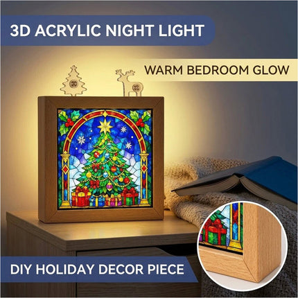 DIY Acrylic Puzzle Night Light, Christmas Stocking Treasure Puzzle Lamp