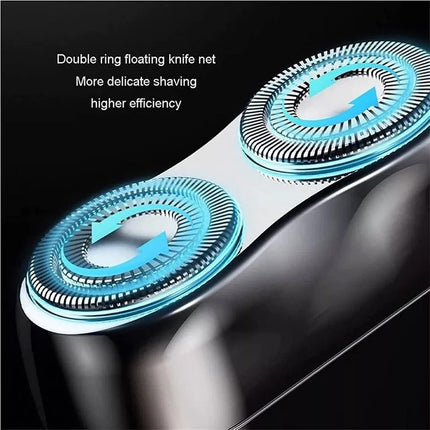 Electric Shaver Waterproof USB Rechargeable Dual Head 3D Floating Blade Razor