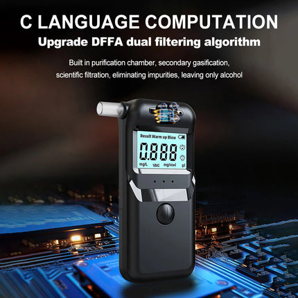 Police LCD Digital Breath Alcohol Analyzer Tester Breathalyzer Test Detector
