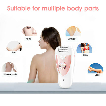 2 in 1 Epilator Women Instant Pain Free Electric Hair Removal Remover Body Face