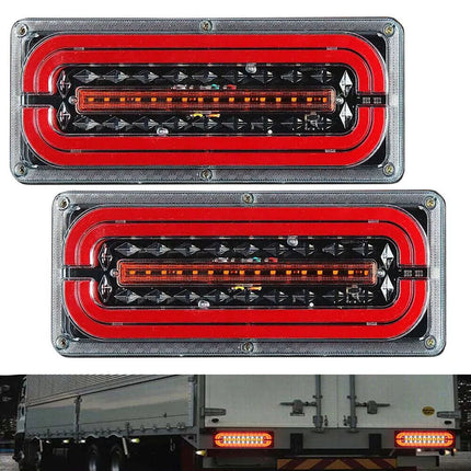 2X LED Tail Lights Sequential Indicator Trailer Ute Caravan Truck Stop 10-30V