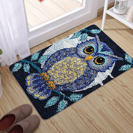 Owl Latch Hook Rug Kit for Beginners Handmade Carpet Making Set Fun DIY Gift