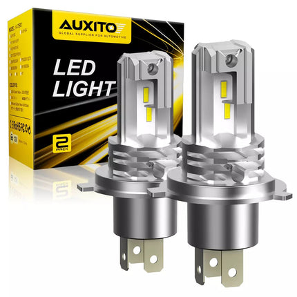 Pair H4 Headlight Globe Light LED 6500K High Low Beam Bulbs Kit White