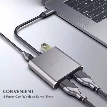Adapter USB 3.0 Type-C to Dual HDMI USB C Hub Docking Station Screen Expansion