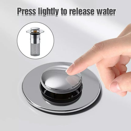 2Pcs Bathroom Sink Stopper Hair Catcher, Bathroom Pop Up Sink Drain Filter