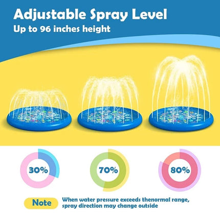 Outdoor 170cm Kids Splash Sprinkler Water Play Pad Mat Inflatable Spray Pool Toy