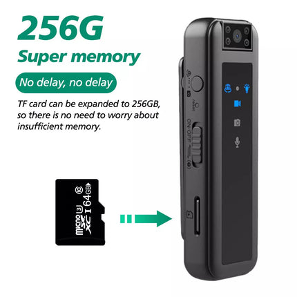 1080P HD Sport Camera Body Cam Mini Wearable Video Recorder For Personal Police