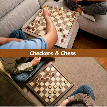 39CM Large Magnetic Chess Wooden Set Folding Chessboard Pieces Wood Board Game