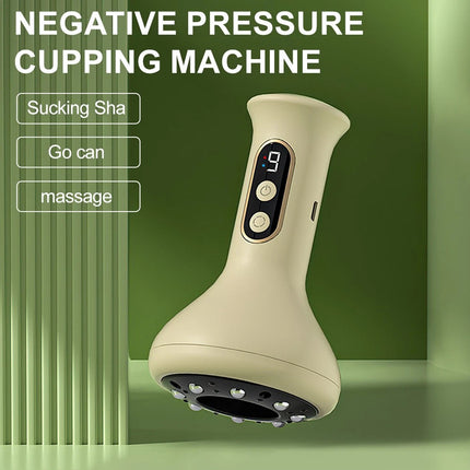 USB Rechargeable Handheld Abdominal Massager with Adjustable Guasha Cupping