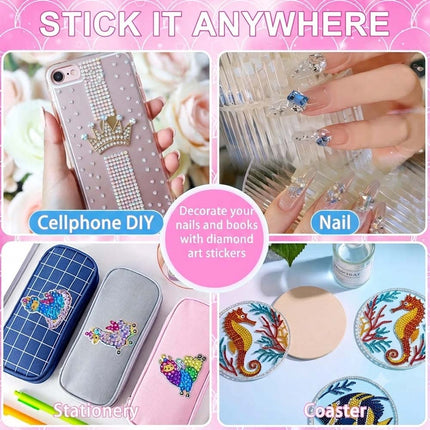 Cordless Electric Diamond Painting Pen Art Vacuum Pen Portable Rechargeable Pink