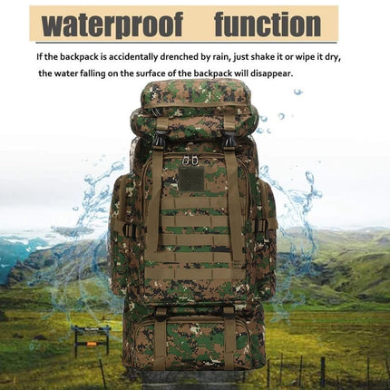 75L Outdoor Military Tactical Backpack Travel Rucksacks Camping Trekking Bag