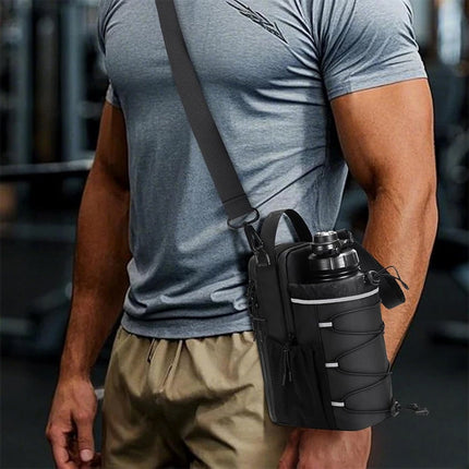 Portable  Gym Bag Water Bottle Holder Crossbody Sling Chest Bag Workout