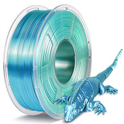 SILK PLA+ 3D Printer Filament 1.75mm 1.1KG, Dual-Color Tri-Colour Shiny for FDM