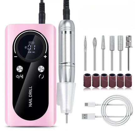 45000RPM Rechargeable Electric Nail Drill Machine Manicure Machine Portable - Image 1