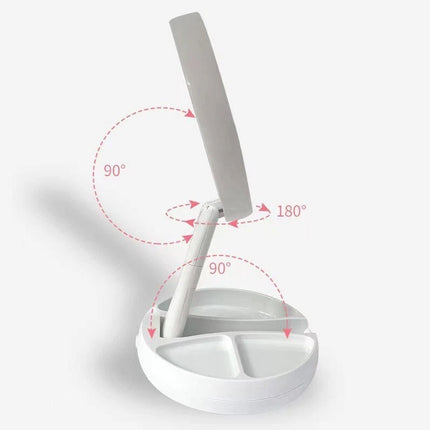10X Magnifying Makeup Mirror With LED Light 360° Rotation Flexible Foldable NEW