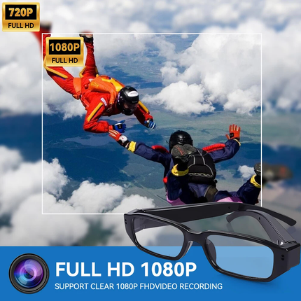 1080P HD Glasses Wearable Camera Outdoor Sports Cam Eye Glasses w/ 32G Card