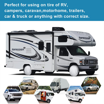 2pcs Heavy Duty Tire Cover RV Caravan Camper 27-29" Tyre Wheel Waterproof Protection