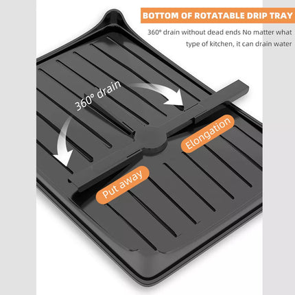2 Tier Dish Rack Drying Cup Holder Drainer Storage Plate Tray Kitchen Organiser