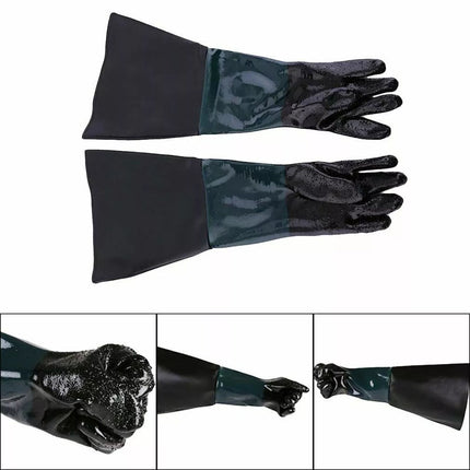 Sandblaster Sandblasting Gloves for Sand Blasting Cabinet Sandblast Glove 1 Pair