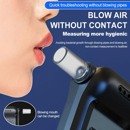 Police LCD Digital Breath Alcohol Analyzer Tester Breathalyzer Test Detector
