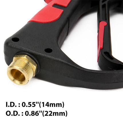5 Nozzles High Pressure Washer Lance Gun 1/2" BSP Extension Wand Spray Cleaner