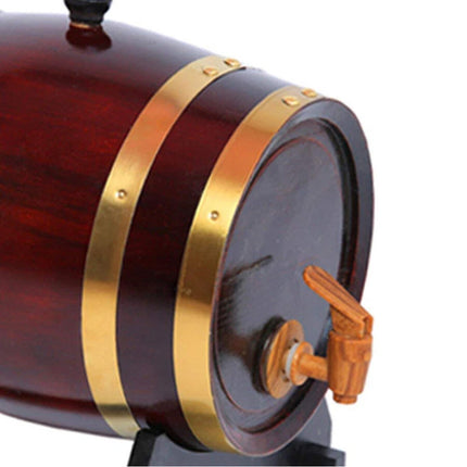 Wooden Wine Barrel Beer Whiskey Rum Brewing Port Keg Brewing Barrel 1.5L