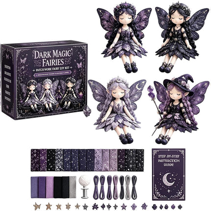 Dark Magic Fairy Patchwork DIY Collection, Fun Flower Fairies Patchwork Sewing Craft Kit