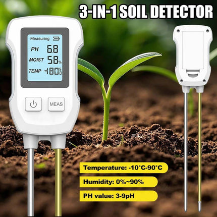 3 in 1 Digital LCD Soil Tester PH/Moisture/Temperature High Accuracy Soil Meter