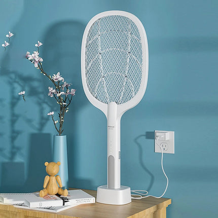 Electric USB Rechargable Racket Fly Swatter Mosquito Insect Killer UV Bug Zapper