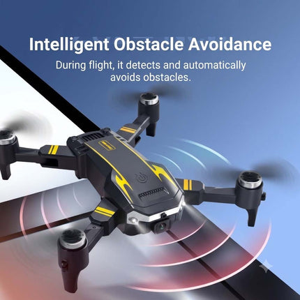 8K Camera Foldable Drone with Obstacle Avoidance and 3 Batteries - Black